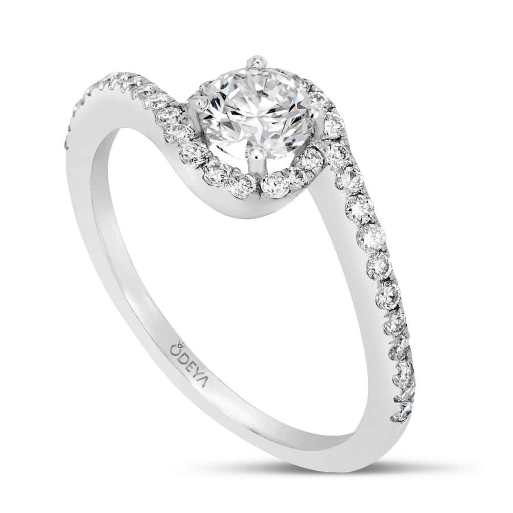 טבעת טוויסט יהלומים - דגם "ספיר" | אודיה תכשיטים