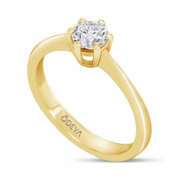 טבעת יהלום סוליטר דגם "אלין"