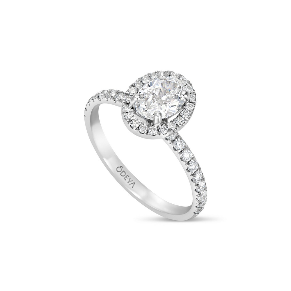 טבעת אירוסין אובל יהלומים 1 קראט – דגם ״רומי״ | אודיה תכשיטים