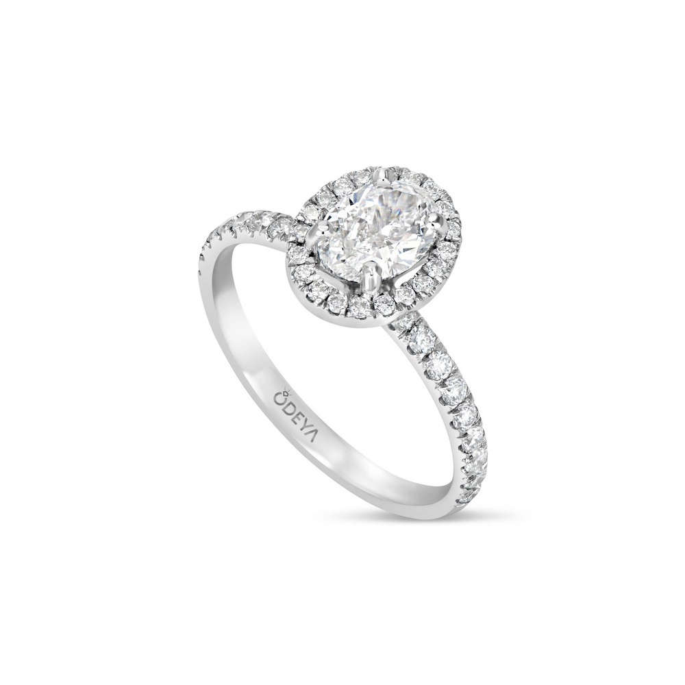 טבעת אובל יהלומים 1 קראט – דגם ״רומי״ | אודיה תכשיטים